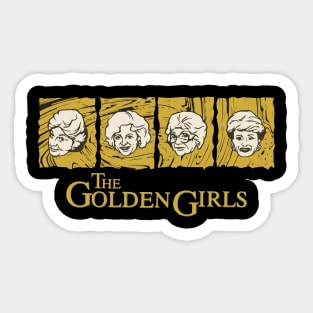 golden squad - retro gold Sticker